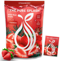 Strawberry Splash Refresher Hydration Powdered Drink – 15 Single On-The-Go Packets