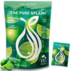 Lime & Mint Zest Refresher Hydration Powdered Drink – 15 Single On-The-Go Packets